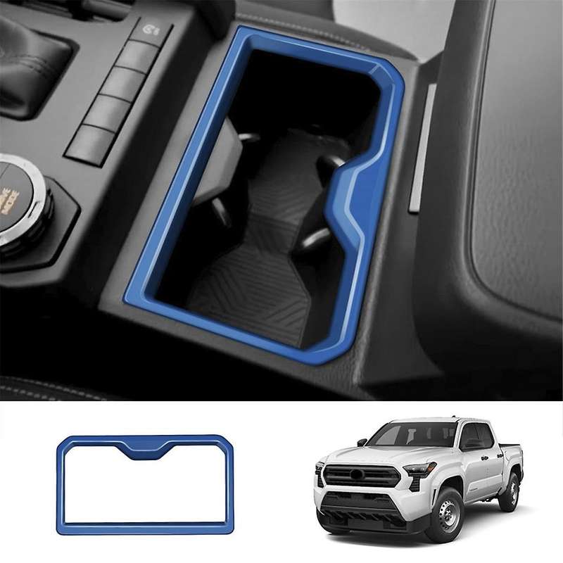 Car Center Console Water Cup Holder Decoration Frame Cover Trim for 2024 Car Accessories Blue