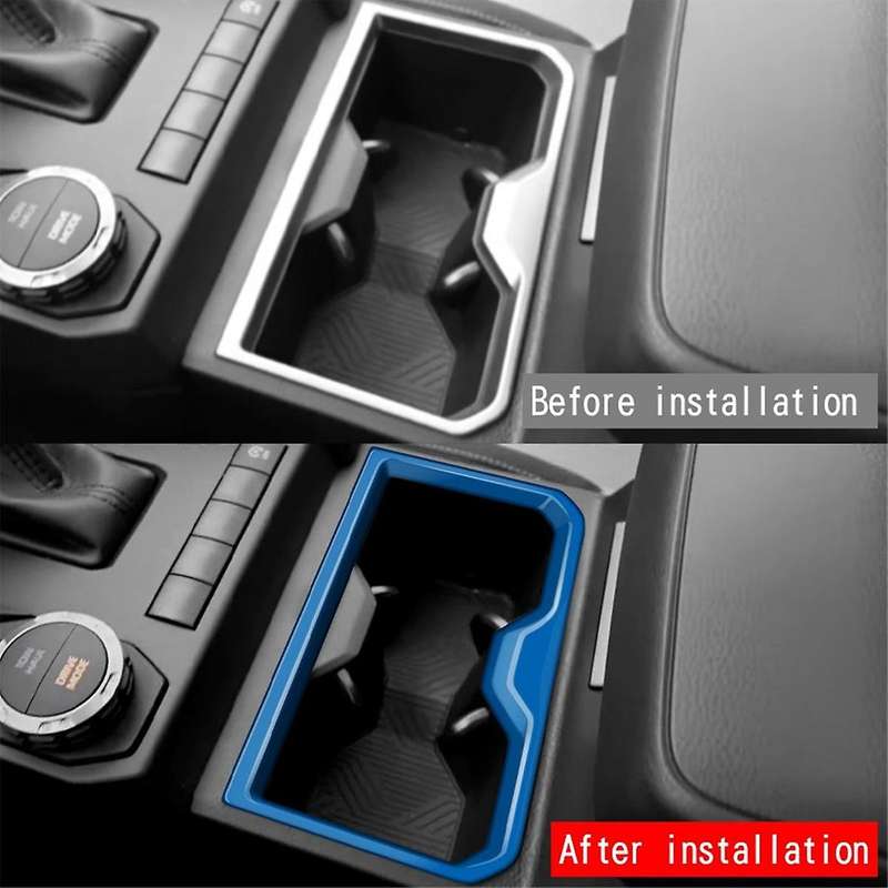 Car Center Console Water Cup Holder Decoration Frame Cover Trim for 2024 Car Accessories Blue