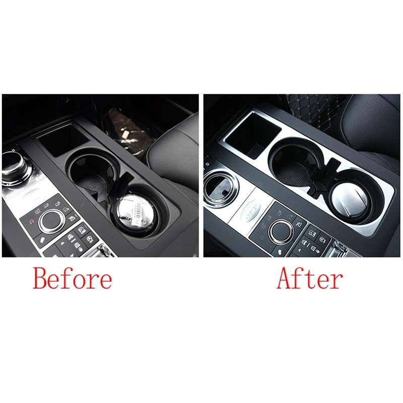 Car Center Console Water Cup Holder Panel Decoration Cover Trim for 5 2017-2020