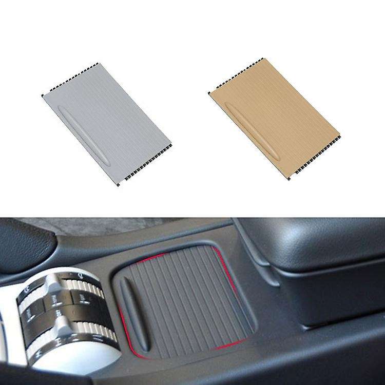 Car Center Console Water Cup Holder Roller Blind Cover for  2003-2010 7L5862531 Gray