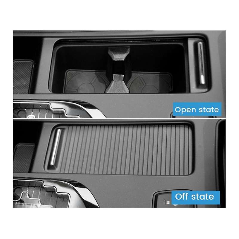 Car Center Console Water Cup Holder Roller Blind Drink Holder Decorative Plate for 2011-2015