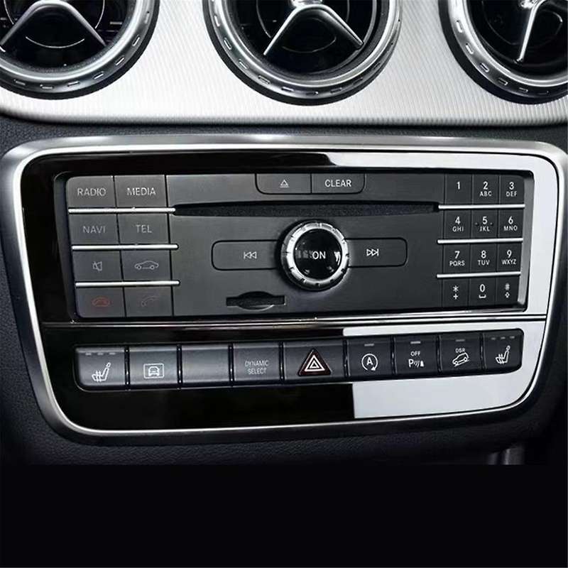 Car Center Control CD Panel Trim Cover for GLA CLA -Class CLA200 13-19 9 Button Adjust Decor Frame B