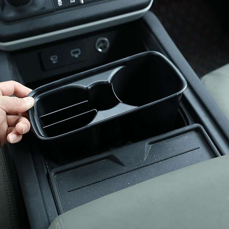 Car Center Console Water Cup Partition Multi-Function Storage Box for Land 90 110 2020-2022