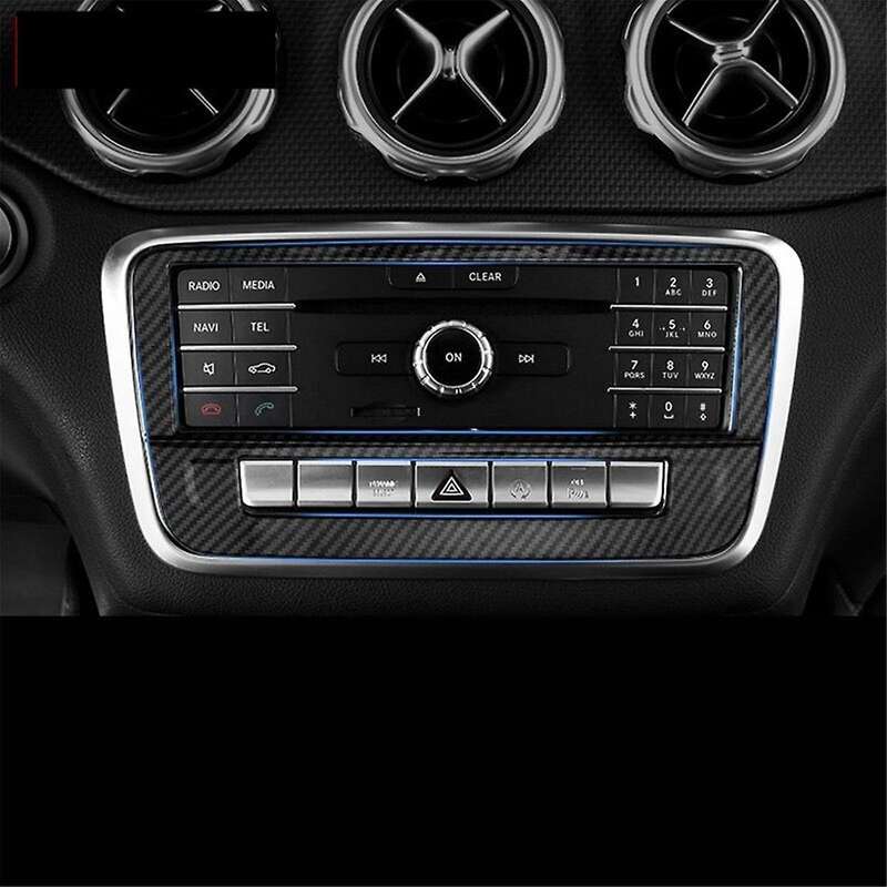 Car Center Control CD Panel Trim Sticker for GLA CLA -Class CLA200 13-19 7 Button Adjust Decor Frame