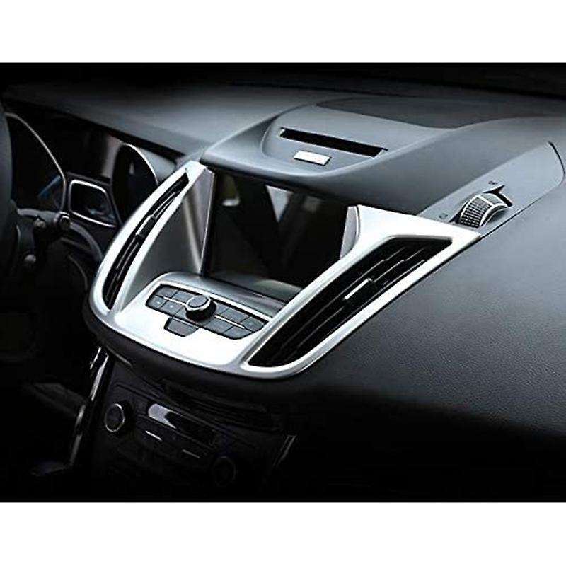 Car Center Control Console Cover Trim Air Condition Vent Cover for Kuga Escape 2017 2018 Chrome
