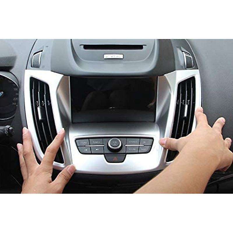 Car Center Control Console Cover Trim Air Condition Vent Cover for Kuga Escape 2017 2018 Chrome