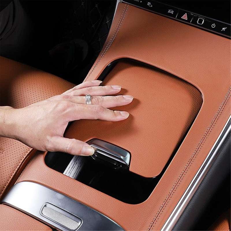 Car Center Control Panel Trim Cover for C-Class W206 C260 C220 C200 2022-24 Gear Shift PU Pad Protec