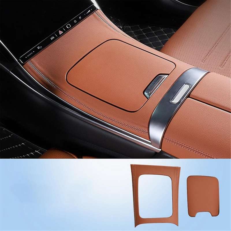 Car Center Control Panel Trim Cover for C-Class W206 C260 C220 C200 2022-24 Gear Shift PU Pad Protec