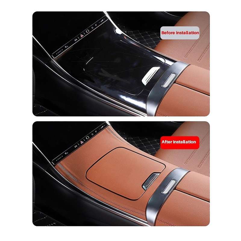 Car Center Control Panel Trim Cover for C-Class W206 C260 C220 C200 2022-24 Gear Shift PU Pad Protec