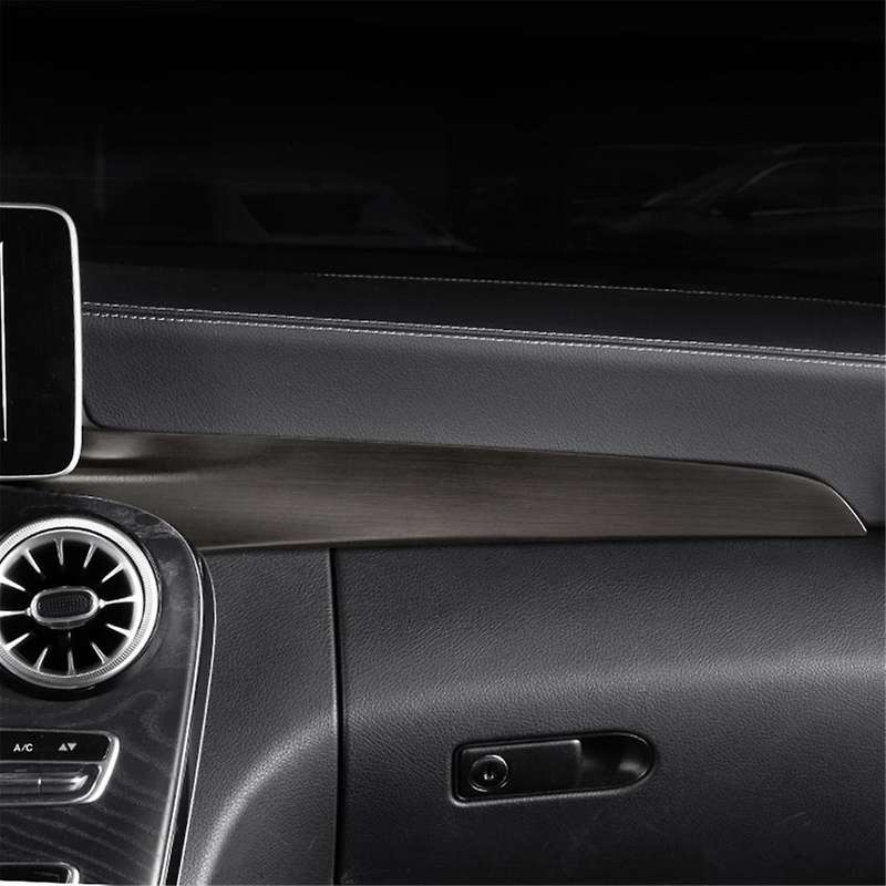 Car Center Control Panel Dashboard Strips Trim for C-Class W205 C180 C200 X253 GLC260 2015-2022 Blac