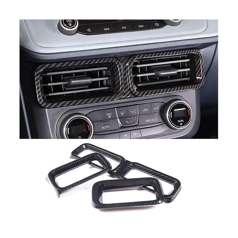Car Center Control Outlet Frame Cover Trim Sticker for 2022 2023 Accessories - Abs Carbon Fiber