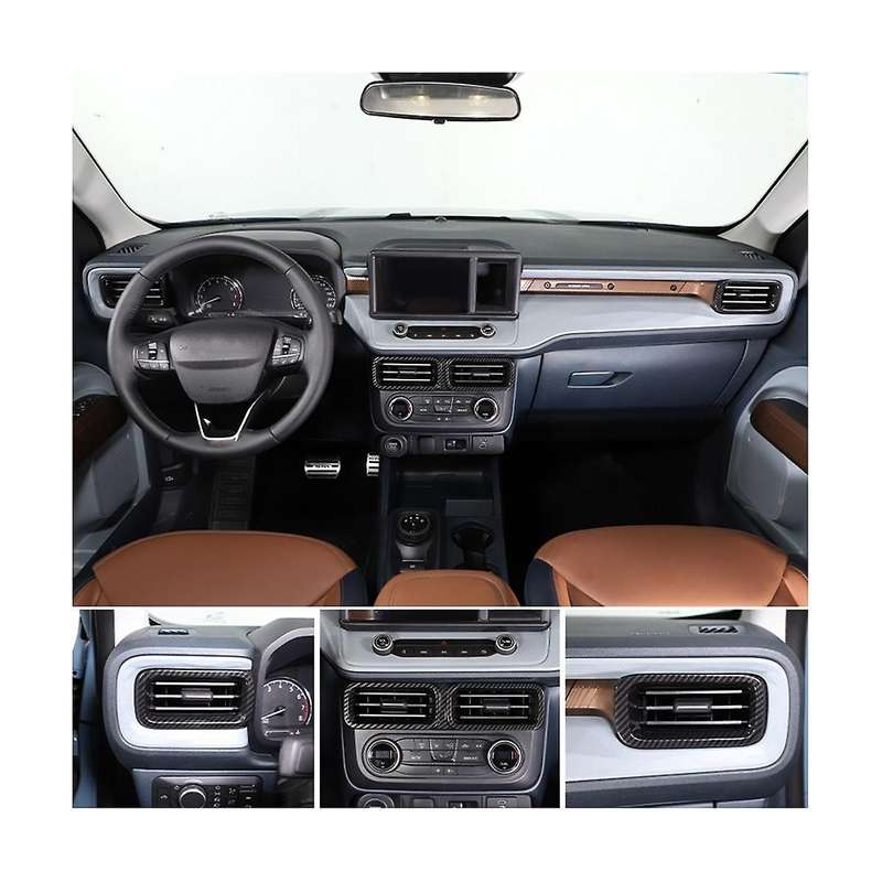 Car Center Control Outlet Frame Cover Trim Sticker for 2022 2023 Accessories - Abs Carbon Fiber