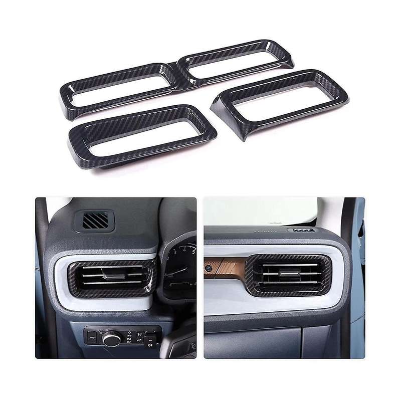 Car Center Control Outlet Frame Cover Trim Sticker for 2022 2023 Accessories - Abs Carbon Fiber