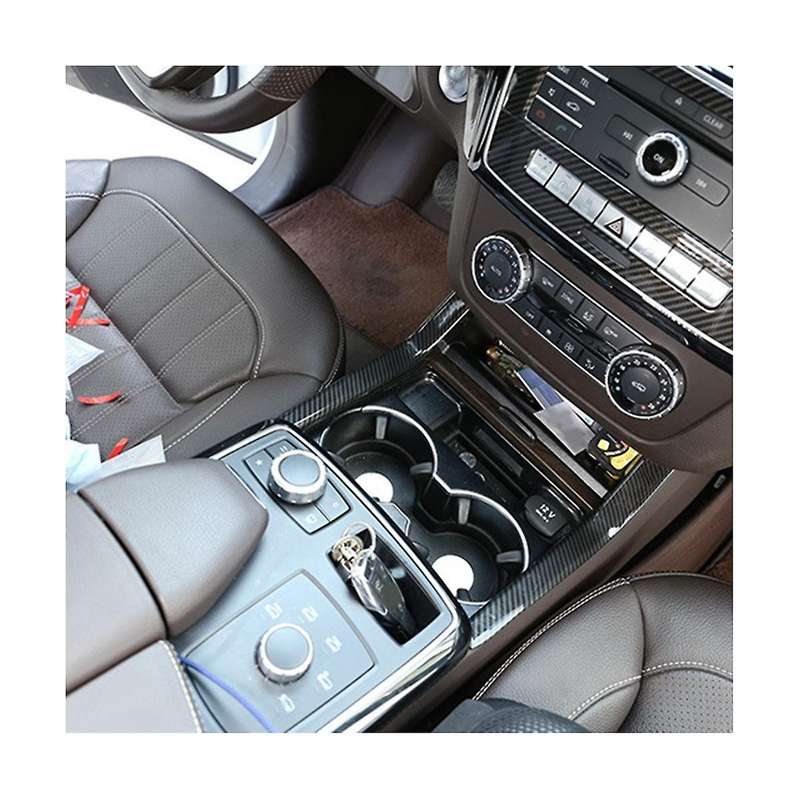 Car Center Cup Holder Side Strip Trim Sticker Interior for GLS ML W166 Coupe C292 X166