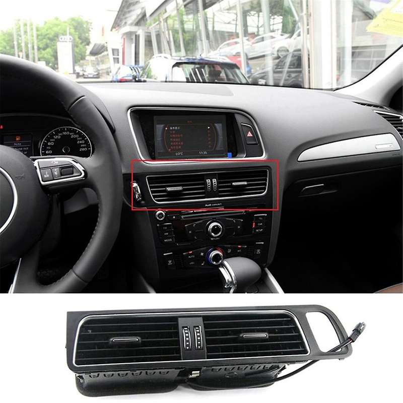 Car Center Dashboard Air Conditioner Air Outlet Grill for Q5 2009-2018 Air Conditioning Vent Assembl