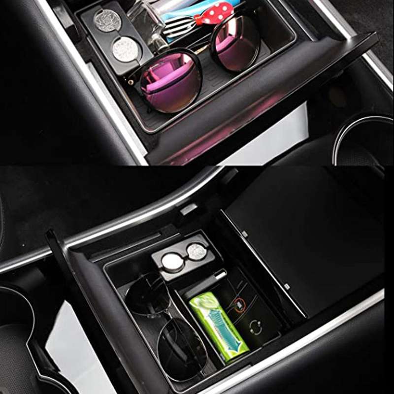 Car Central Armrest Box for MODEL 3 2017-2020 Double Storage Design Tissue Box Trash Can Stowing Tid