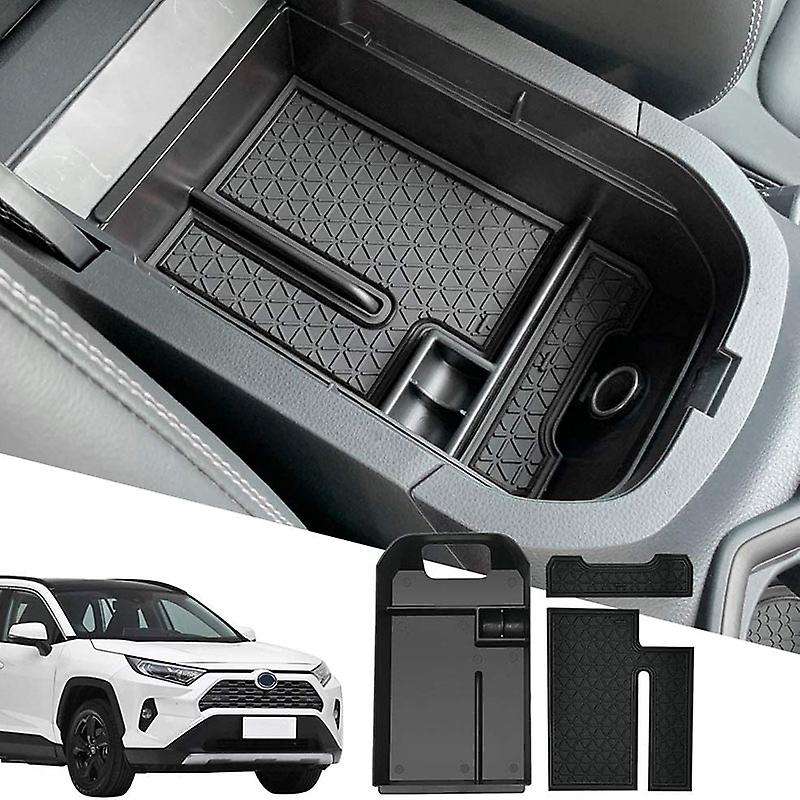 Car Central Armrest Storage Box Compatible Toyota RAV-4 2019-2021