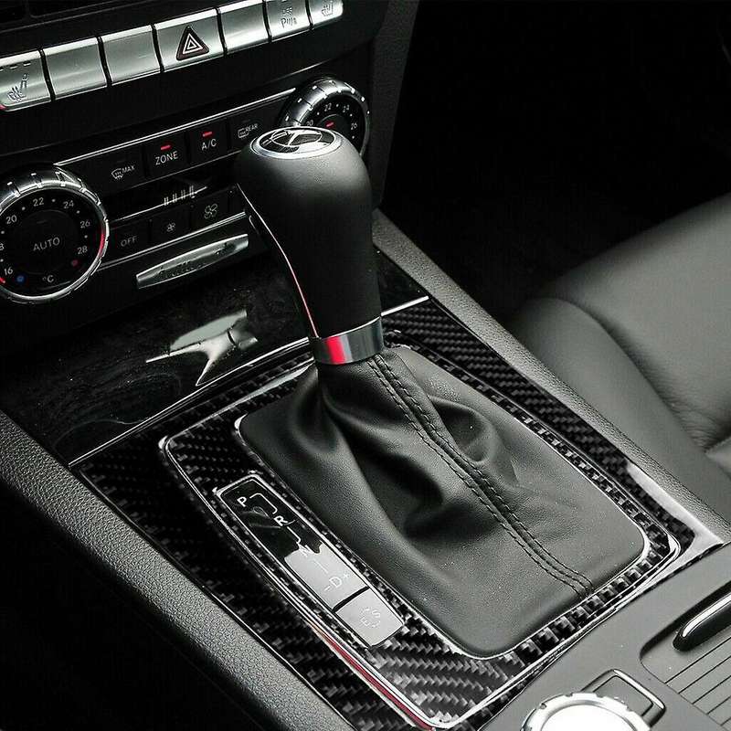 Car Central Console Gear Shift Lever Box Panel Cover Trim Gear Shift Panel for - C Class W204 2007-2