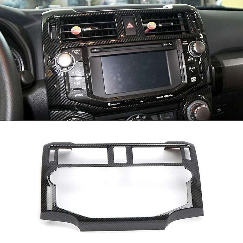 Car Central Console Navigation Frame for 4Runner 2010-2020 Carbon Fiber Navigation Panel Cover Trim