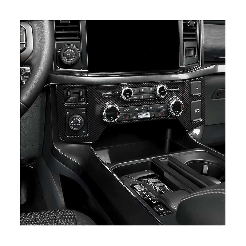Car Central Control A/c Air Conditioning Panel Cover Trim for F 150 2021-2023 Accessories - Abs Carb