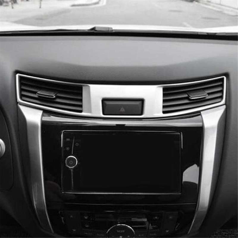 Car Central Control Air Conditioning Outlet Vent Frame Cover Trim Sticker for NP300 2016-2021 A