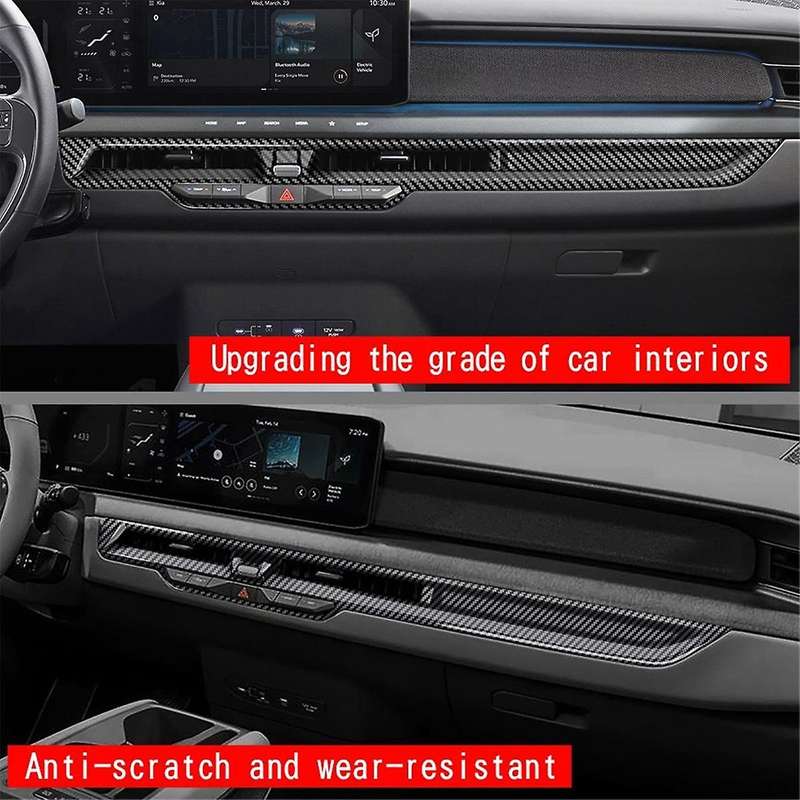 Car Central Control Air Outlet Panel Trim Sticker for EV9 2023 2024 A/C Outlet Trim Interior Accesso