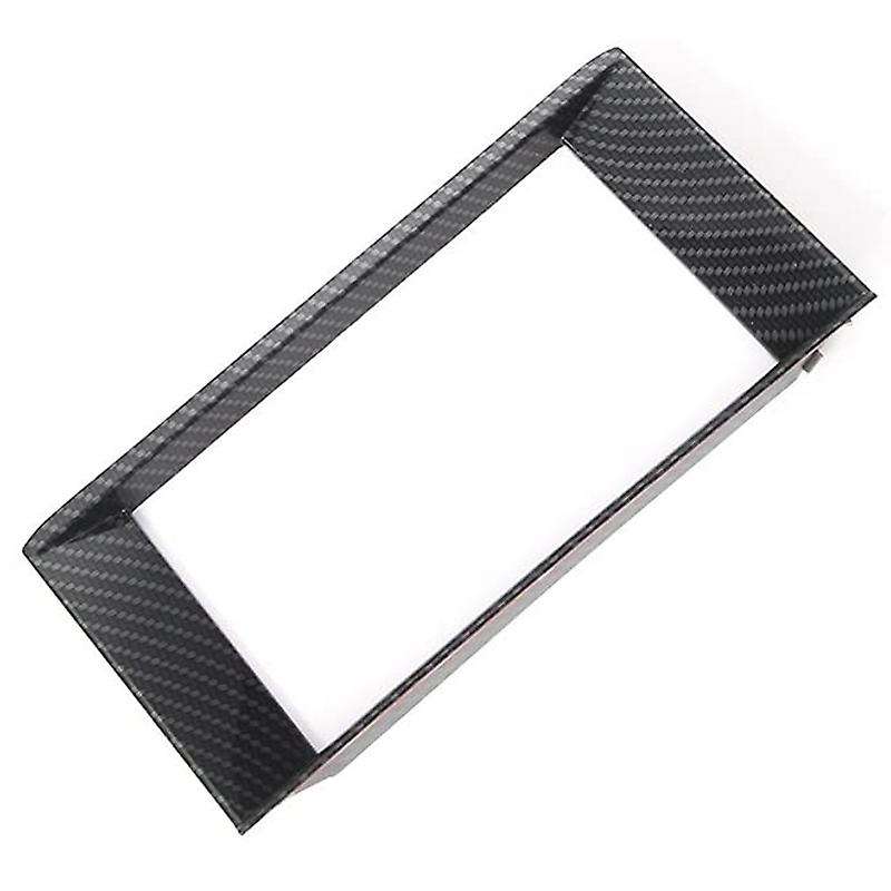 Car Central Control Display Carbon Fiber Sticker, GPS Navigation Panel Screen Frame Cover, for 2015-