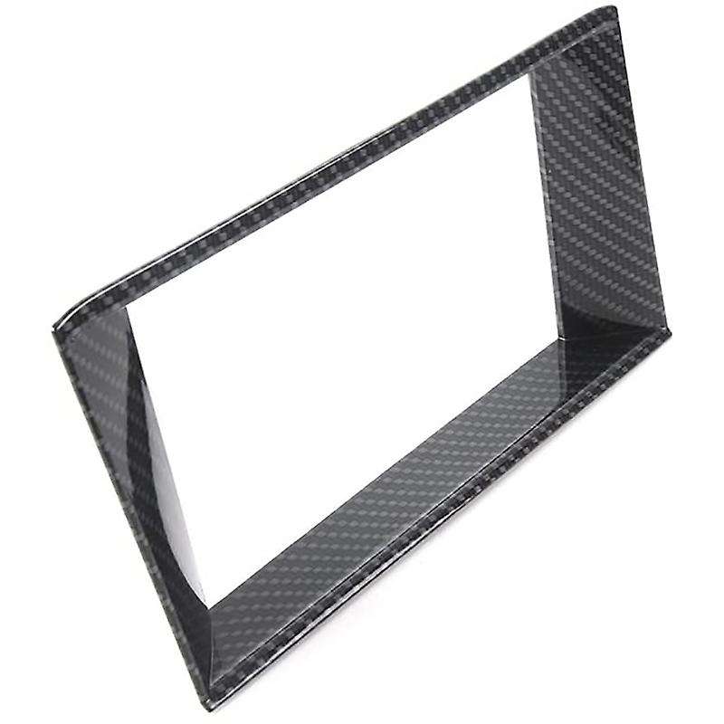 Car Central Control Display Carbon Fiber Sticker, GPS Navigation Panel Screen Frame Cover, for 2015-