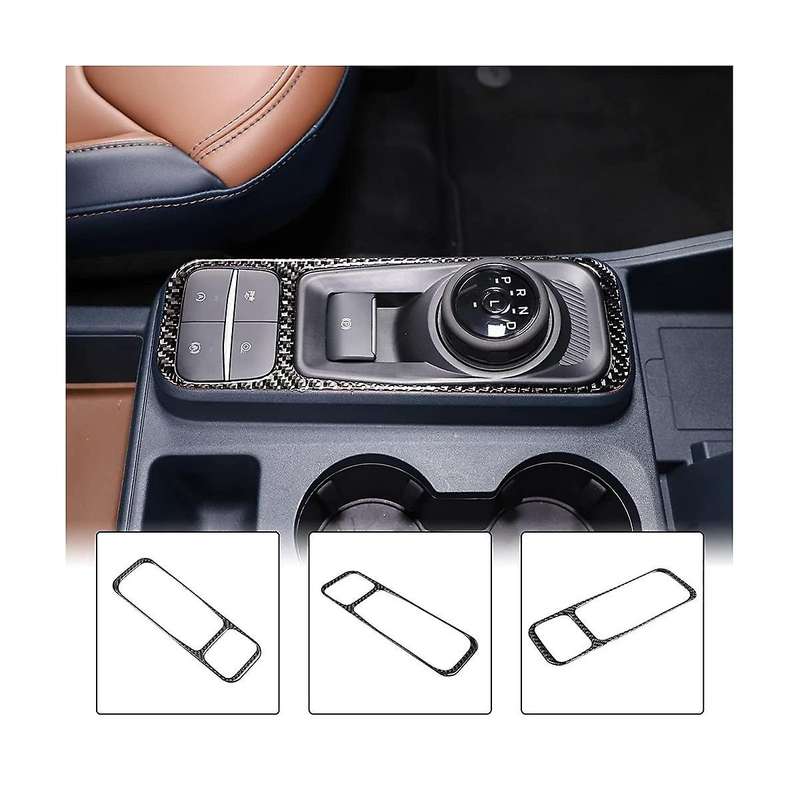 Car Central Control Gear Shift Panel Cover Sticker for 2022 2023 Accessories - Soft Carbon Fiber