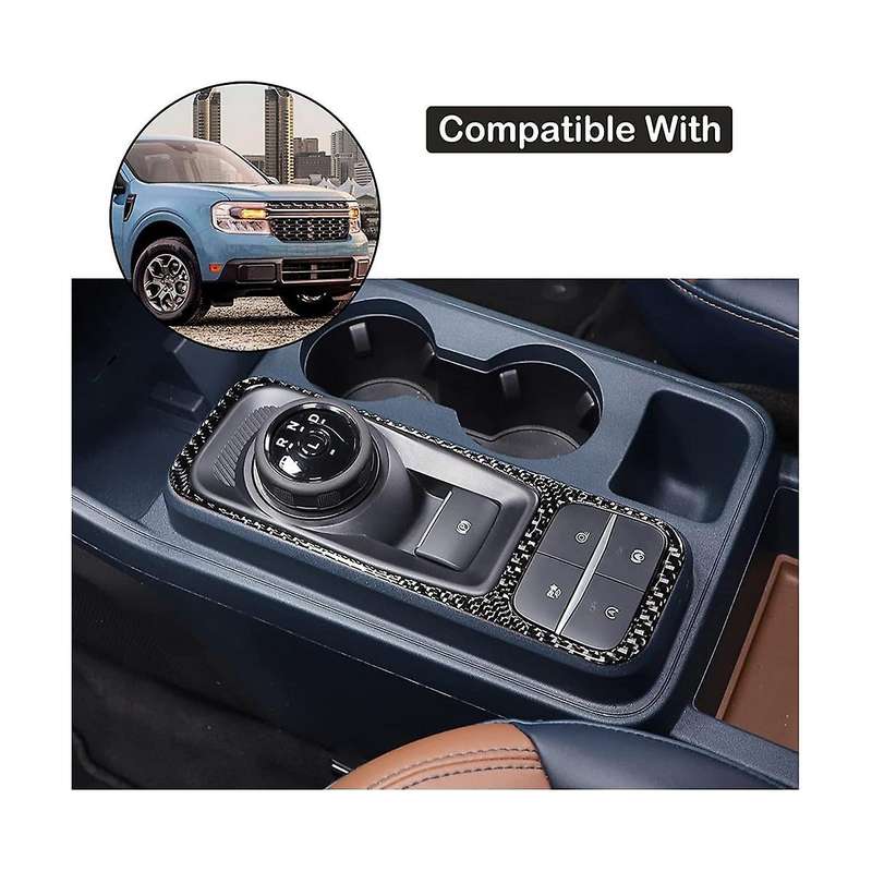 Car Central Control Gear Shift Panel Cover Sticker for 2022 2023 Accessories - Soft Carbon Fiber