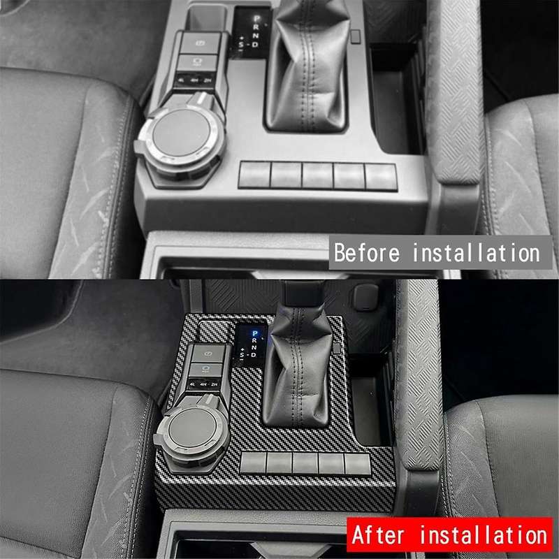 Car Central Control Gear Shift Panel for 2024 Gear Knob Cover Trim Frame Sticker Carbon Fiber