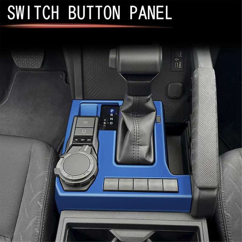 Car Central Control Gear Shift Panel for 2024 Gear Knob Cover Trim Frame Sticker Blue