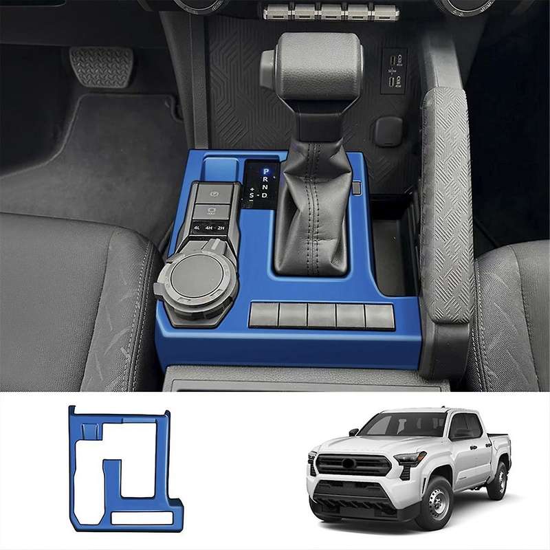Car Central Control Gear Shift Panel for 2024 Gear Knob Cover Trim Frame Sticker Blue