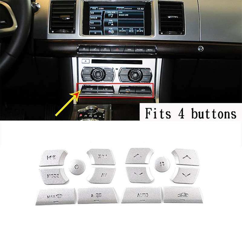 Car Central Control Multimedia Button Stickers for XF 2012-2015 Interior Accessories