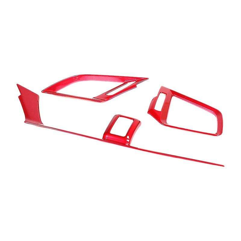 Car Central Control Outlet Decoration Cover Trim Sticker for 10Th Gen 2016-2020 Red