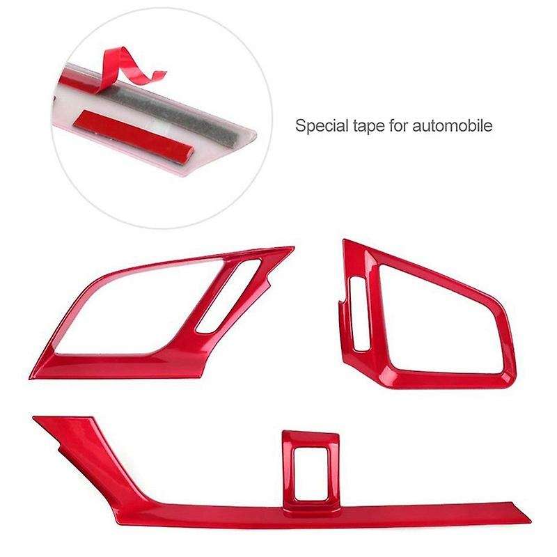 Car Central Control Outlet Decoration Cover Trim Sticker for 10Th Gen 2016-2020 Carbon Fiber