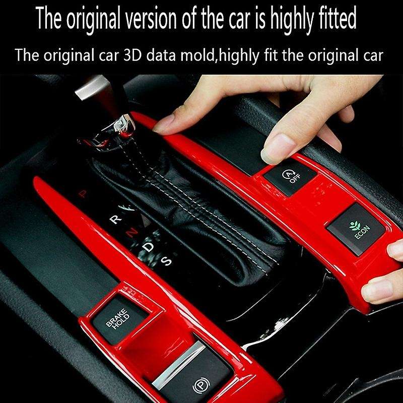 Car Central Control Panel Gear Shift Cover Trim Strips for 10Th 2016-2021 for Left-Hand Drive Paint