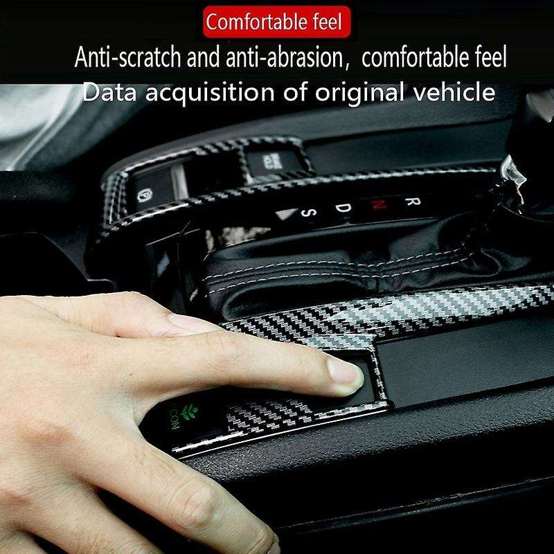 Car Central Control Panel Gear Shift Cover Trim Strips for 10Th 2016-2021 for Left-Hand Drive Paint