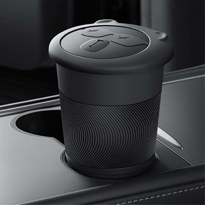 Car Central Control Trash Can Cup for Model 3 2024 Silicone Storage Box Interior Accessories