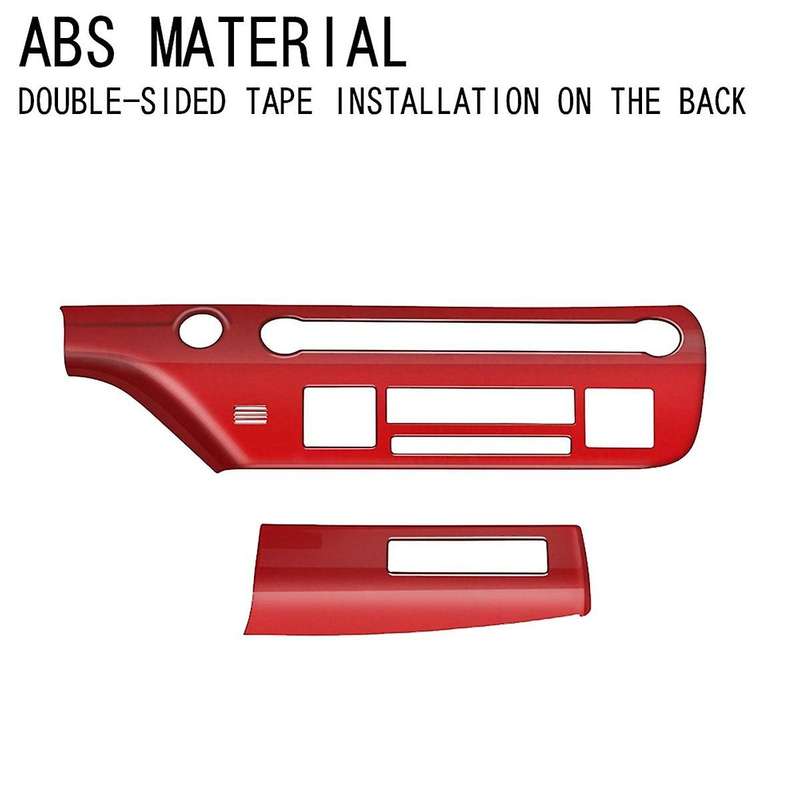 Car Central Control Trim Panel Frame for 2024+ Car Multi-Function Button Trim Panel Red