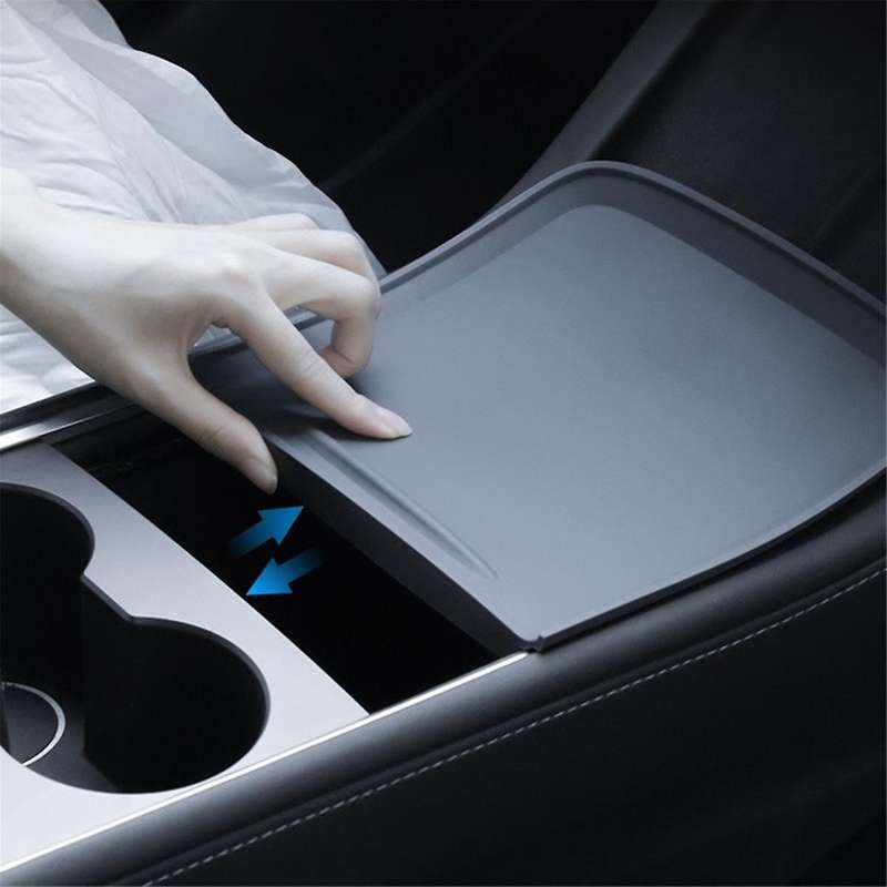 Car Central Control Silicone Pad for Model 3 Y Anti- Pad Center Console Push-Pull Protect Film Inne