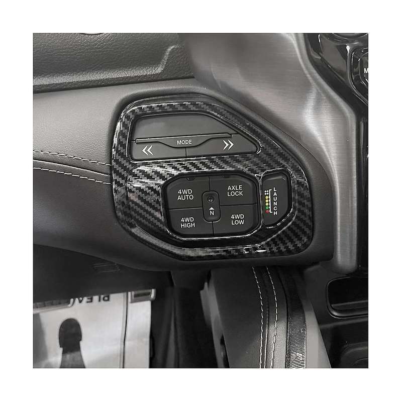 Car Central Drive Mode Swtich Button Frame Trim Cover for RAM 1500 2500 3500 2019-2023 ABS Interior