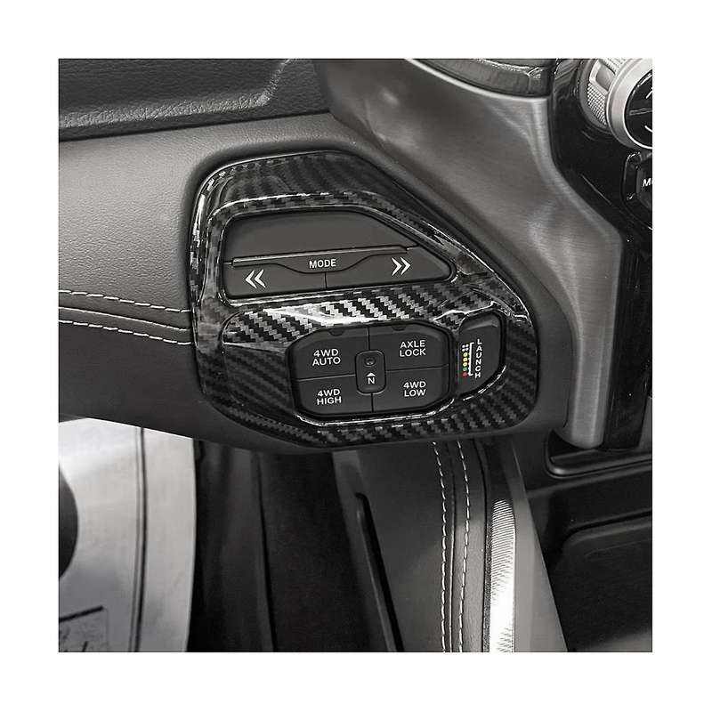 Car Central Drive Mode Swtich Button Frame Trim Cover for RAM 1500 2500 3500 2019-2023 ABS Interior