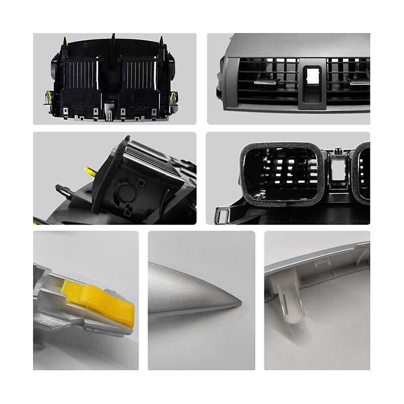 Car Central Dash A/c Air Outlet Grille Panel+chrome Trim Strip for Altis 2007-2013 55670-02160