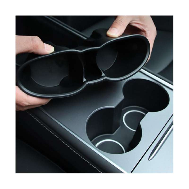 Car Central Control Water Cup Fixed Holder Slot Limit Clip Accessories for Model Y Model 3