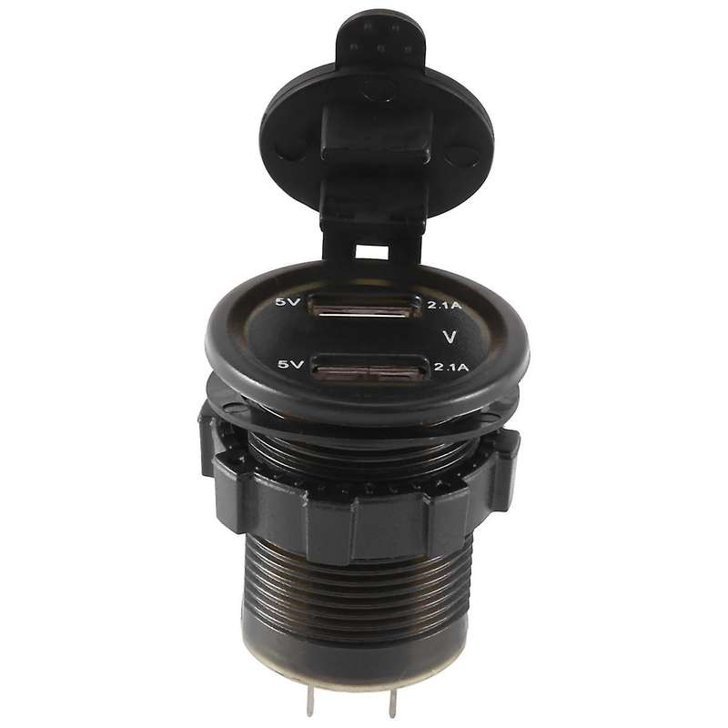Car Charger Car Bluetooth Digital Display One for Two Dual USB Car Charger Universal Green Light