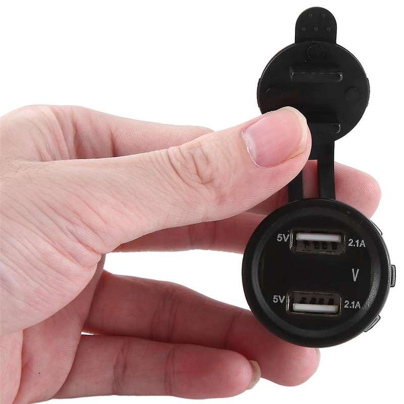 Car Charger Car Bluetooth Digital Display One for Two Dual USB Car Charger Universal Blue Light