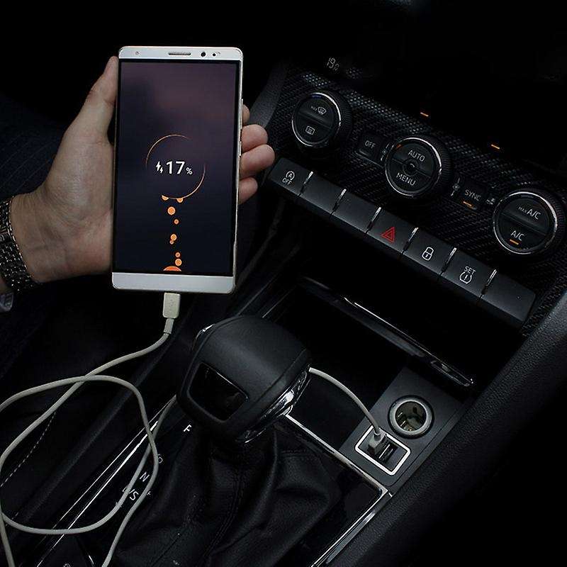 Car Charger Dual USB Ports Phone Quick Charge DVR Adapter Plug & Play Cable for 2017-2020 with White