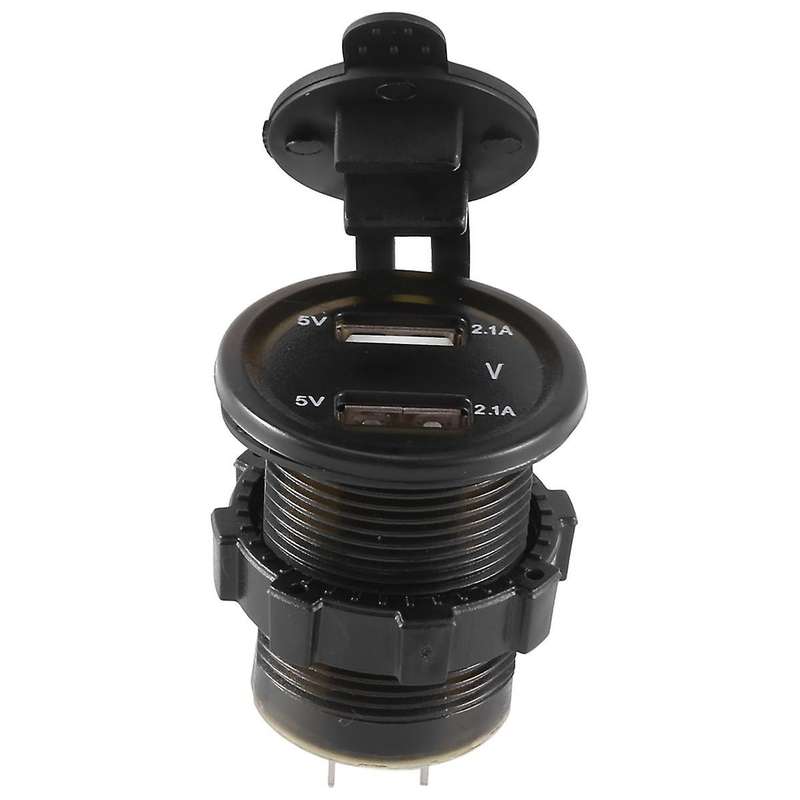 Car Charger Car Bluetooth Digital Display One for Two Dual USB Car Charger Universal Red Light