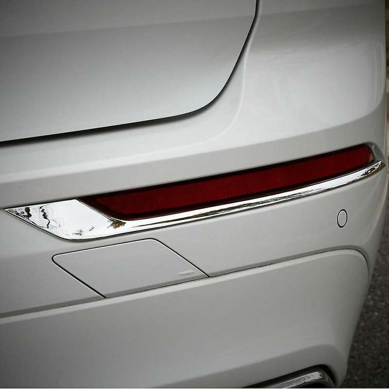 Car Chrome ABS Rear Fog Light Lamp Eyelid Cover Trim Decorative for XC60 2018